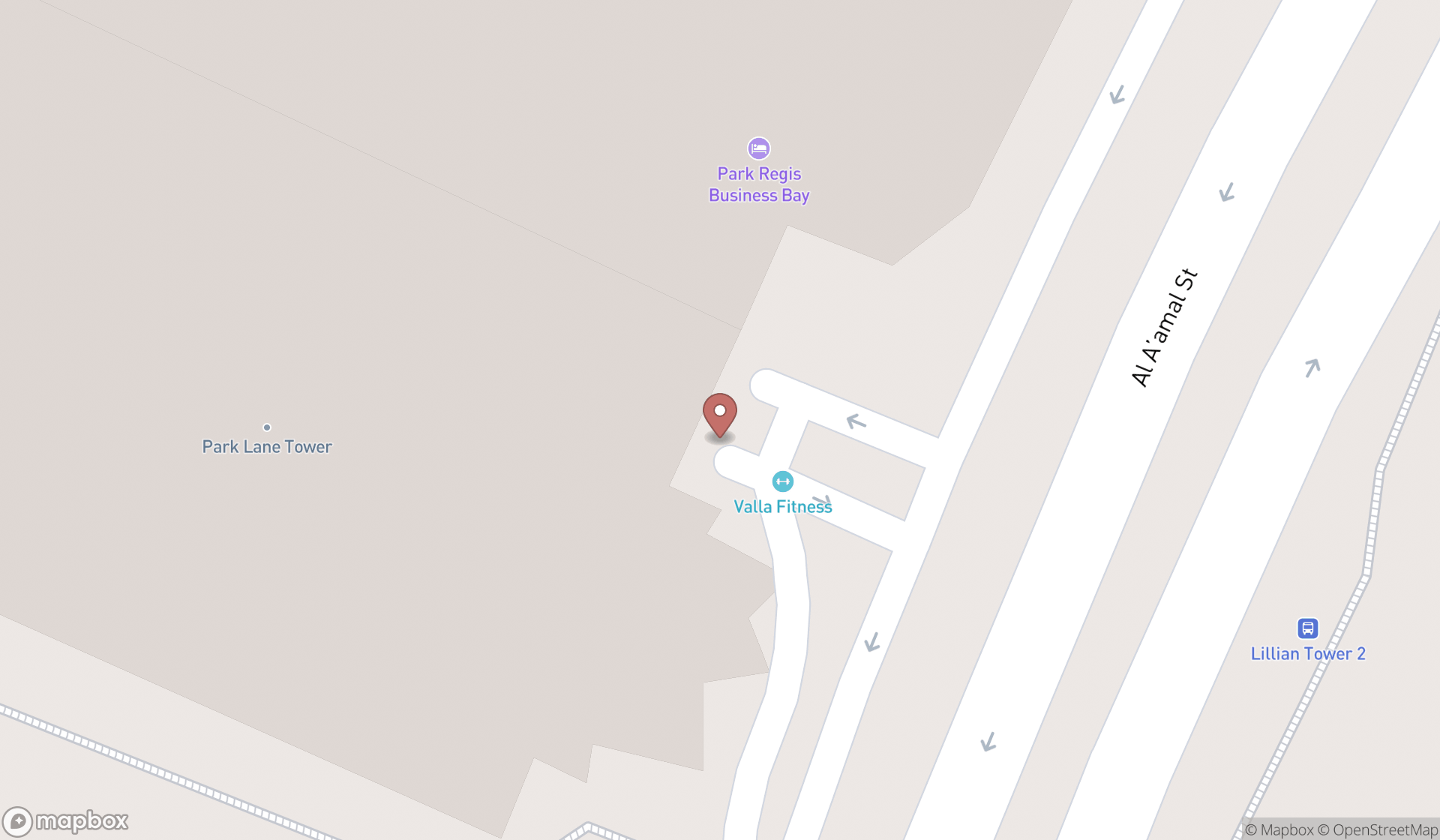 Map showing the ranked airbrushing supply stores in Dubai, Dubai
