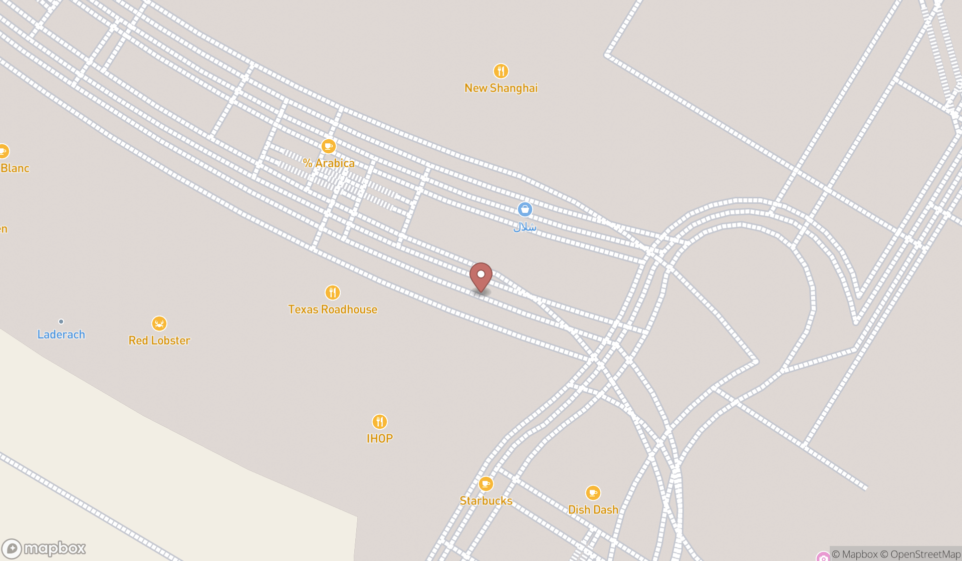 Map showing the ranked homewares shops in Dubai, Dubai