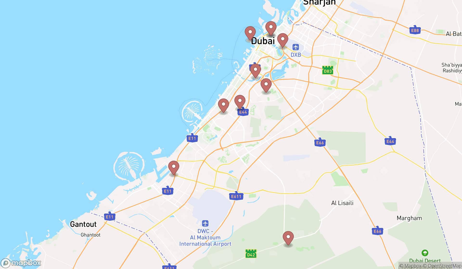Map showing the ranked instrumentation engineers in Dubai, Dubai