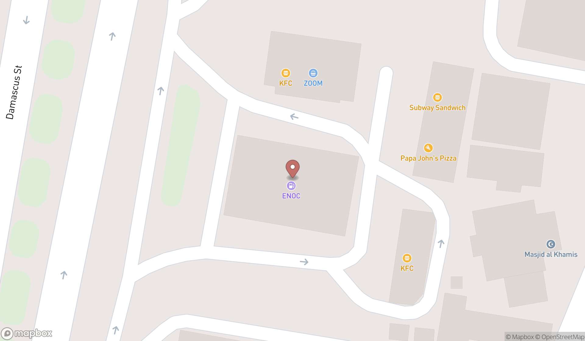 Map showing the ranked petrol pumps in Dubai, Dubai