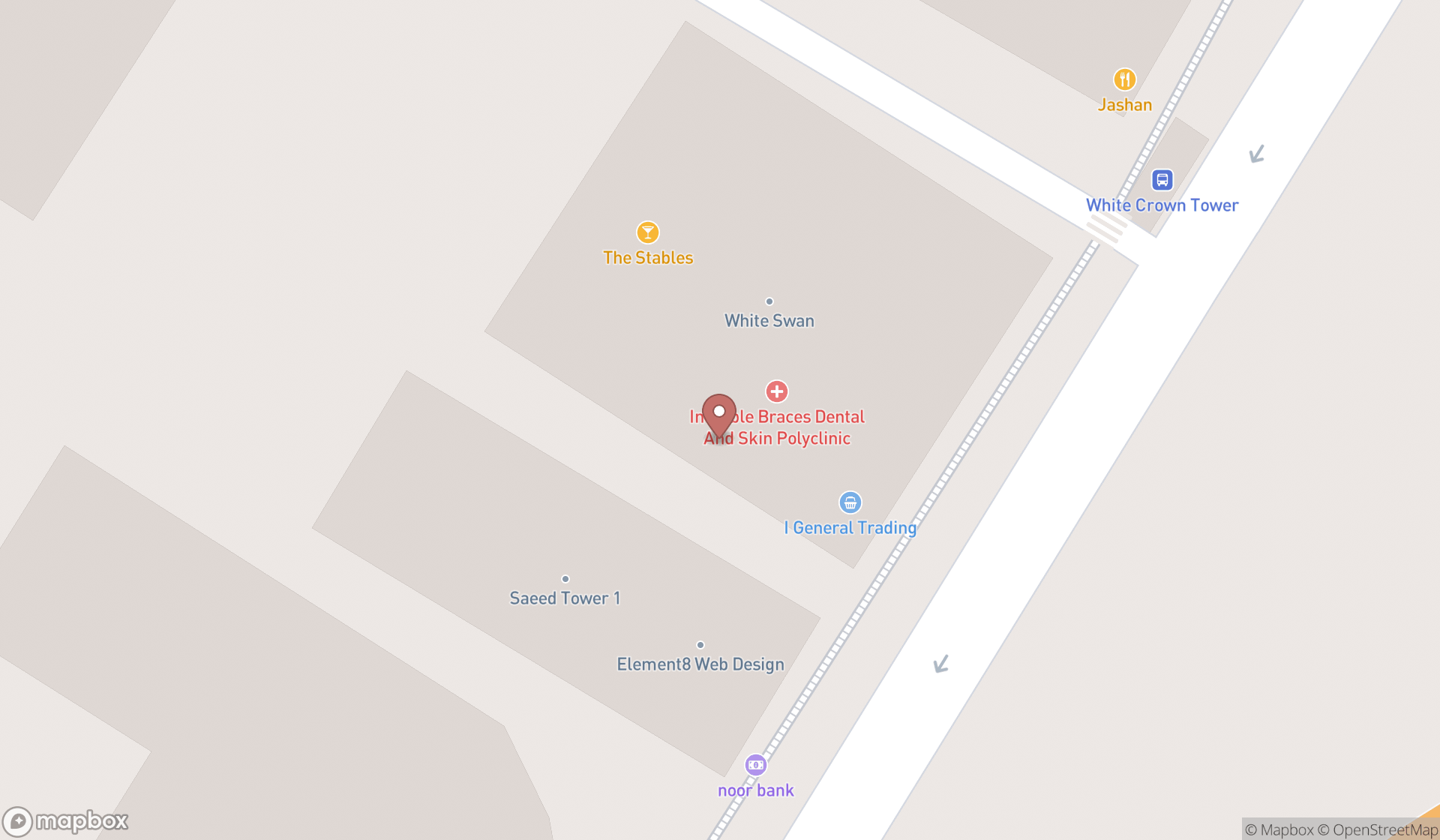 Map showing the ranked renovation contractors in Dubai, Dubai
