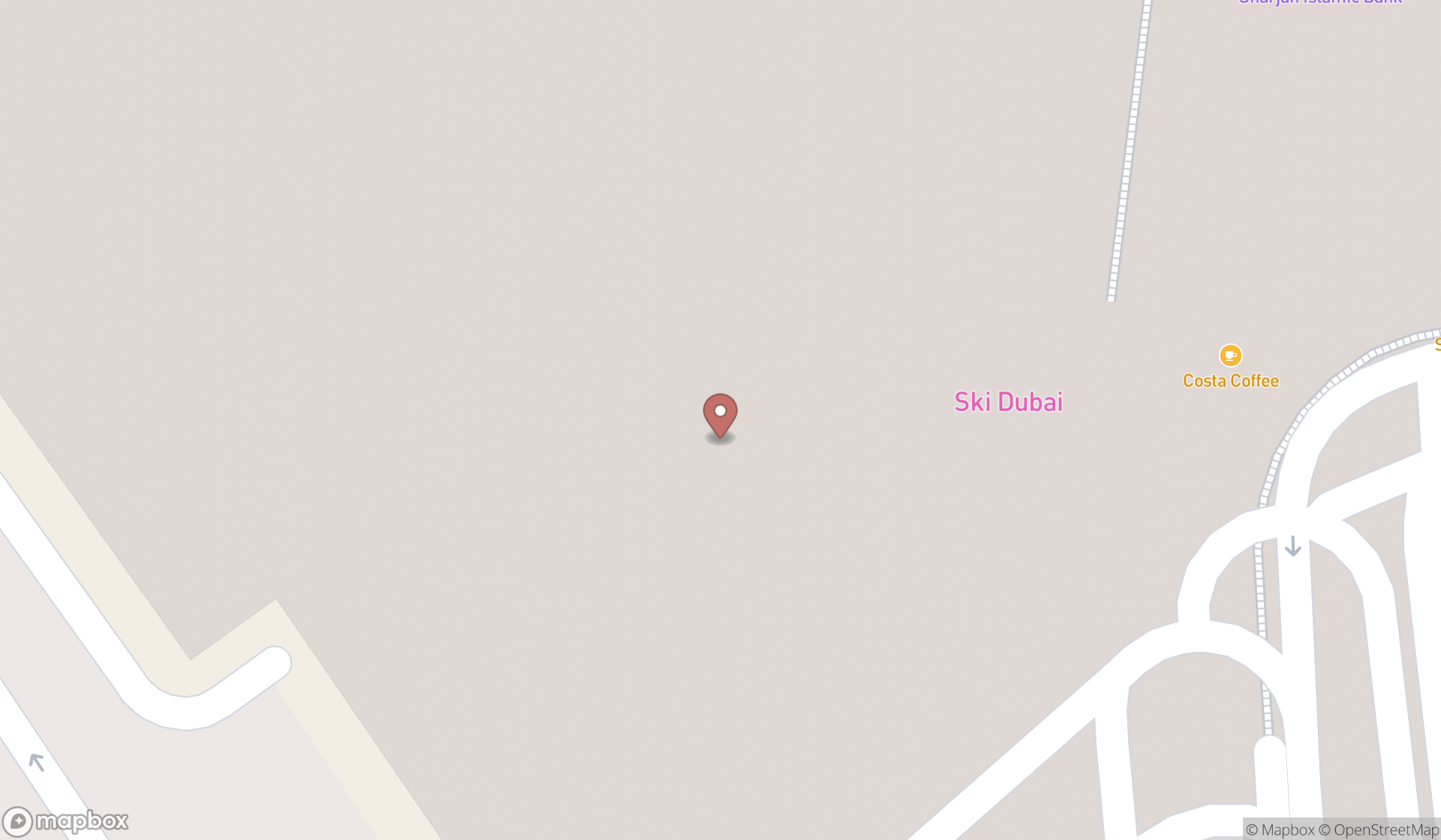 Map showing the ranked ski resorts in Dubai, Dubai