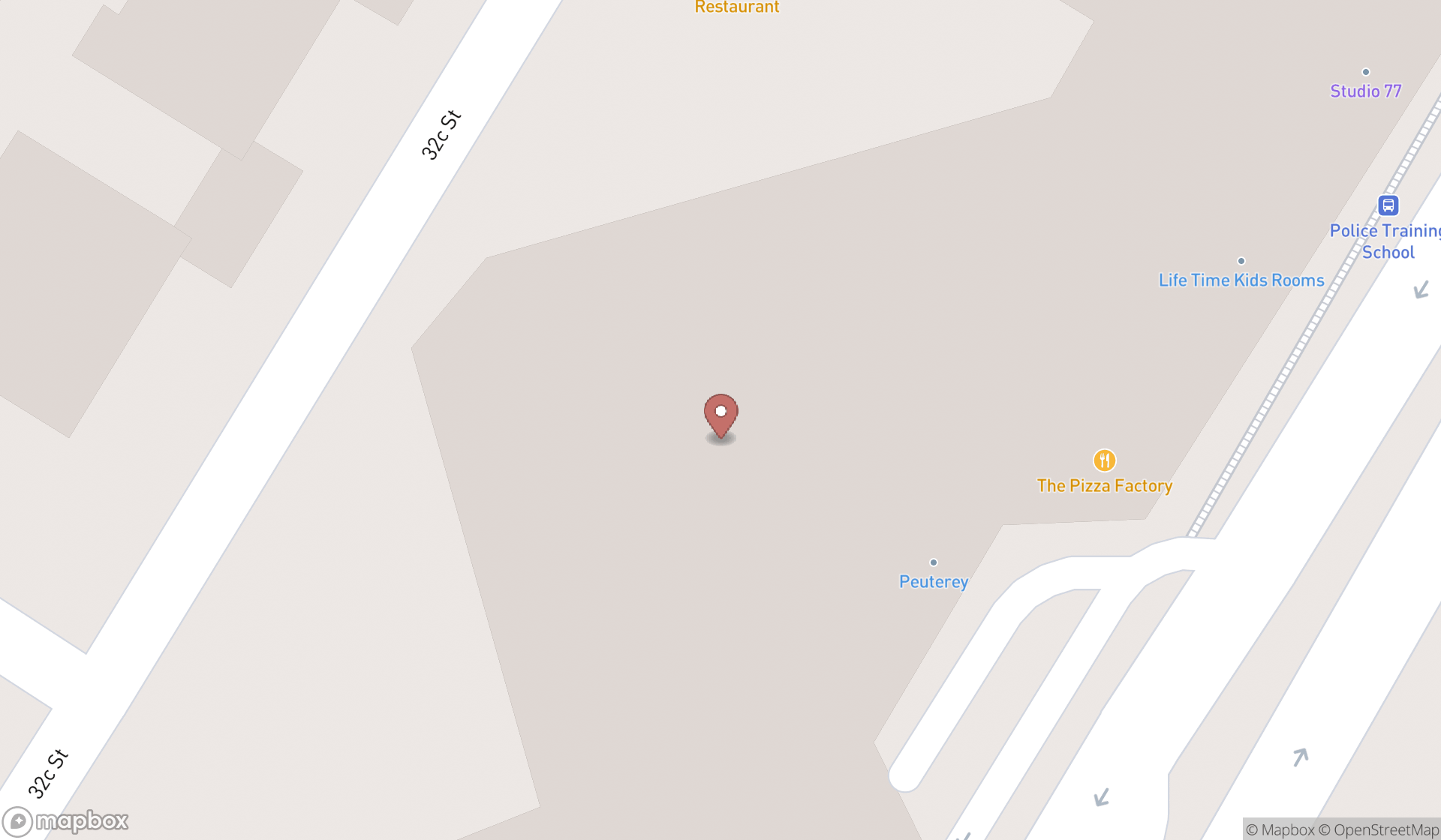 Map showing the search results in Dubai