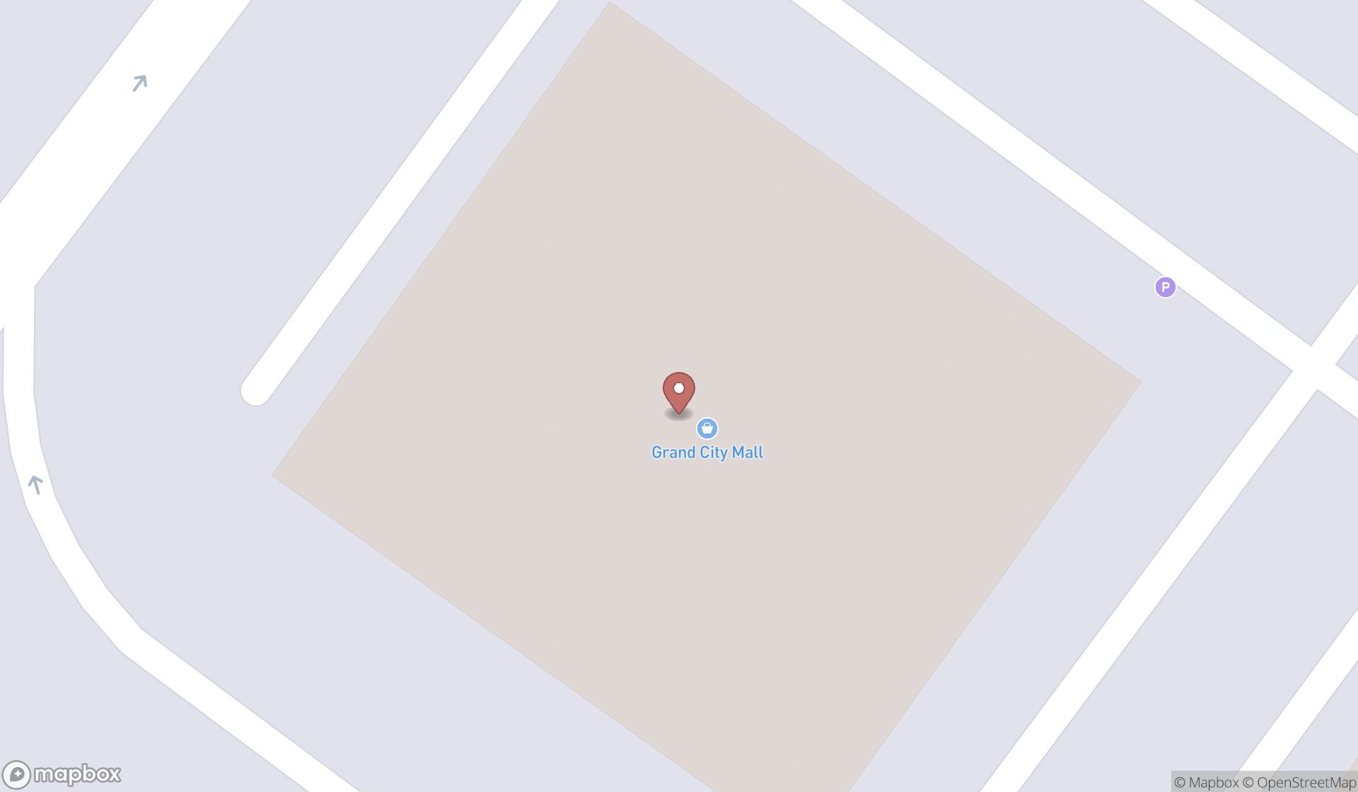 Map showing the search results in Dubai