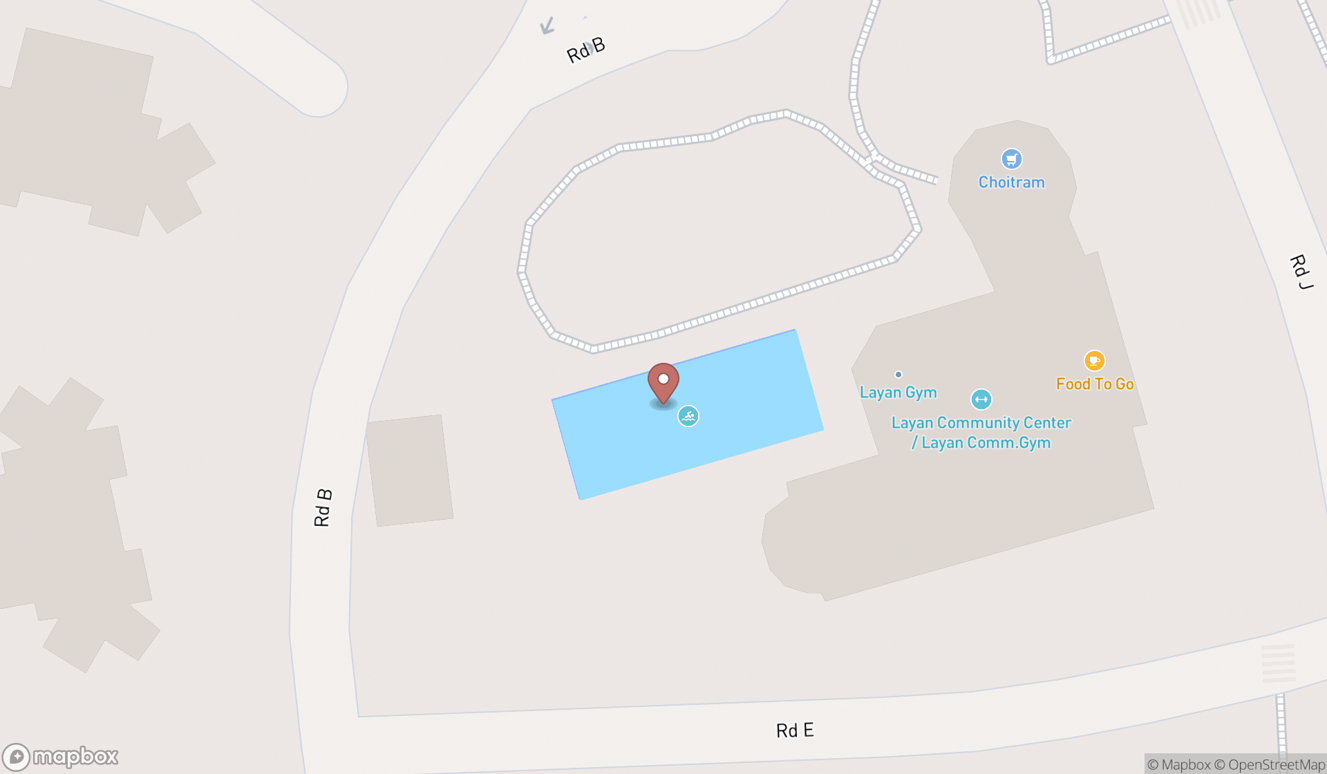 Map showing the search results in Dubai