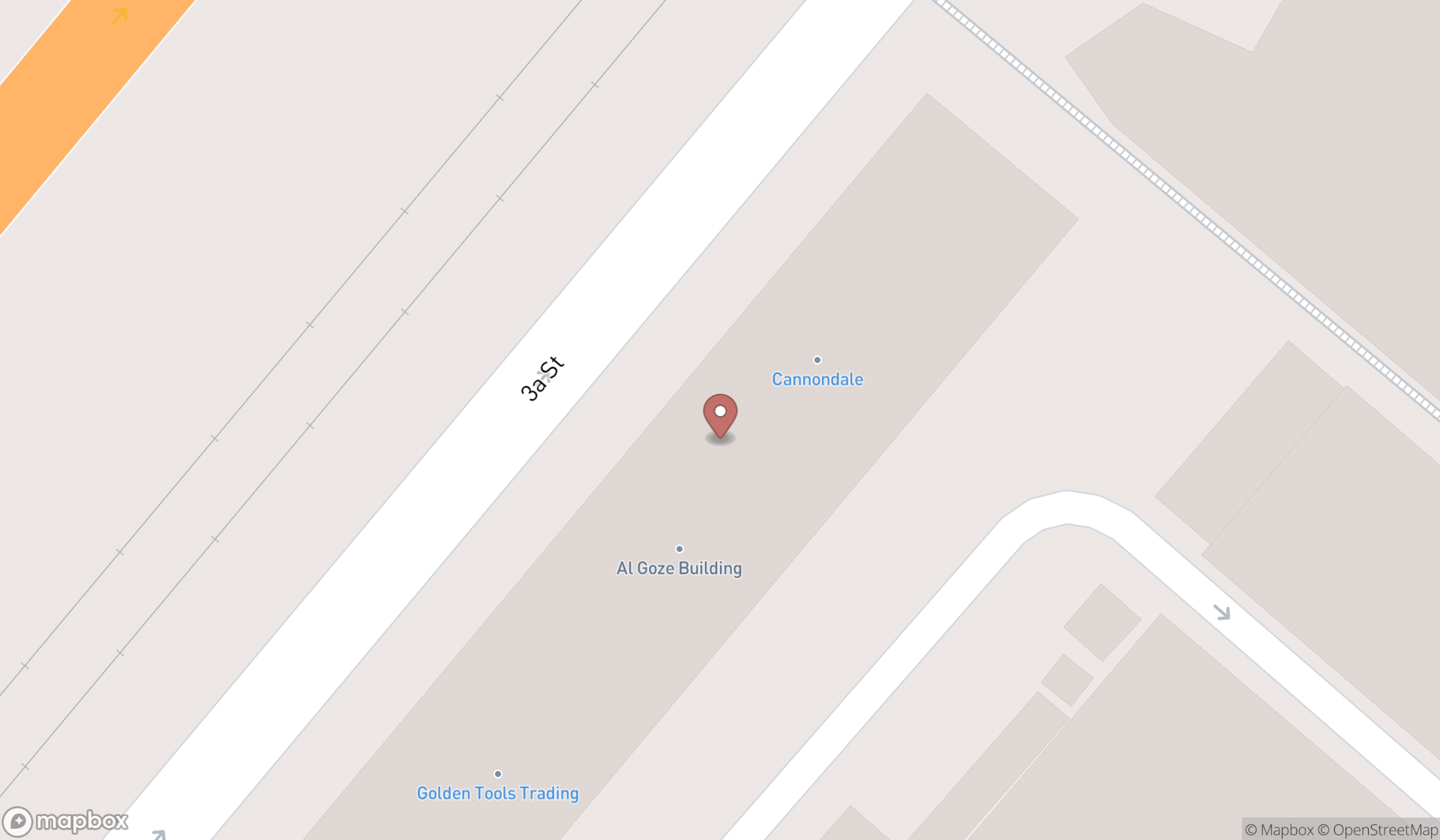 Map showing the search results in Dubai