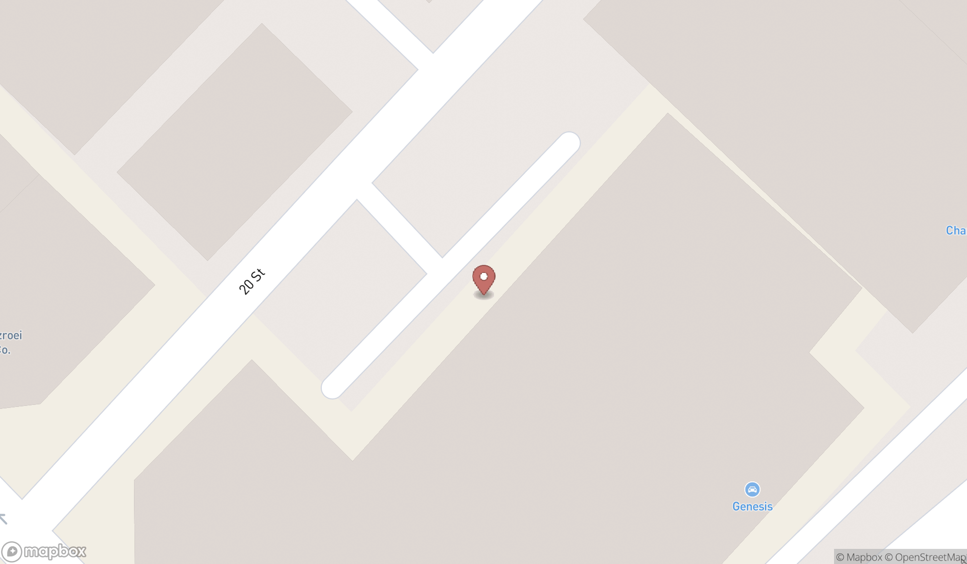 Map showing the search results in Dubai