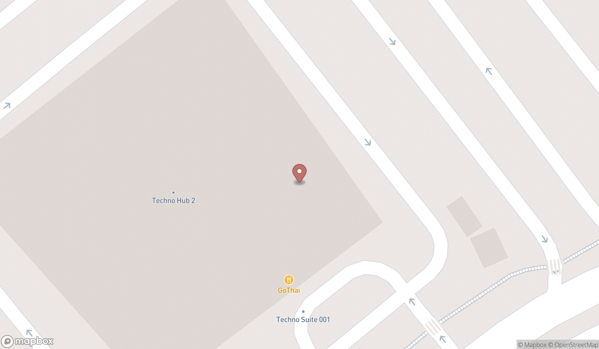 Map showing the search results in Dubai