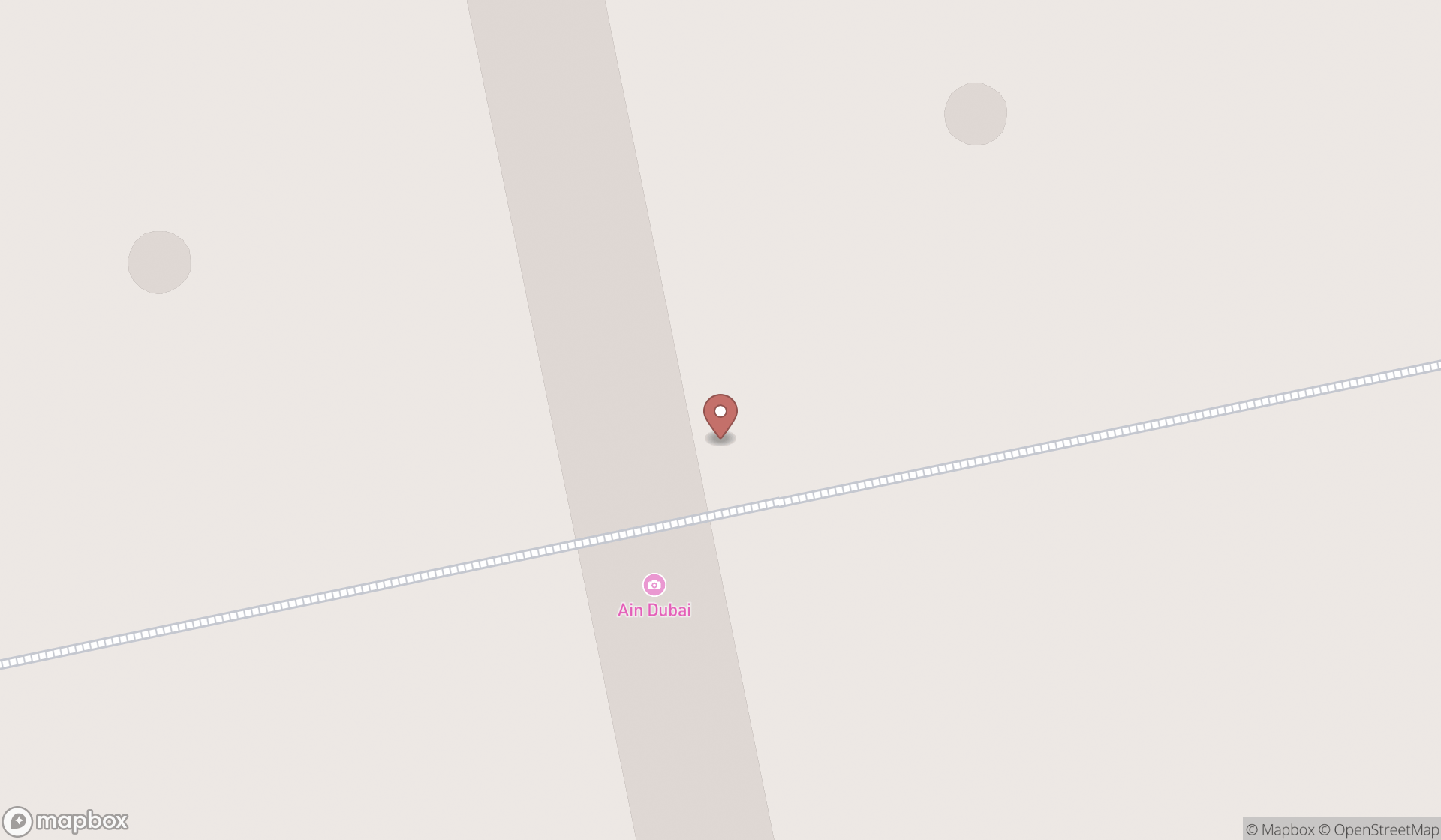Map showing the search results in Dubai