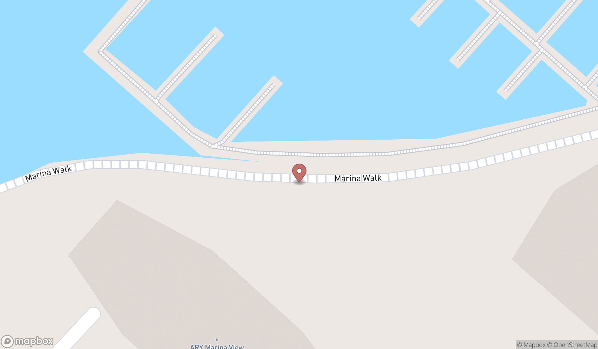 Map showing the search results in Dubai