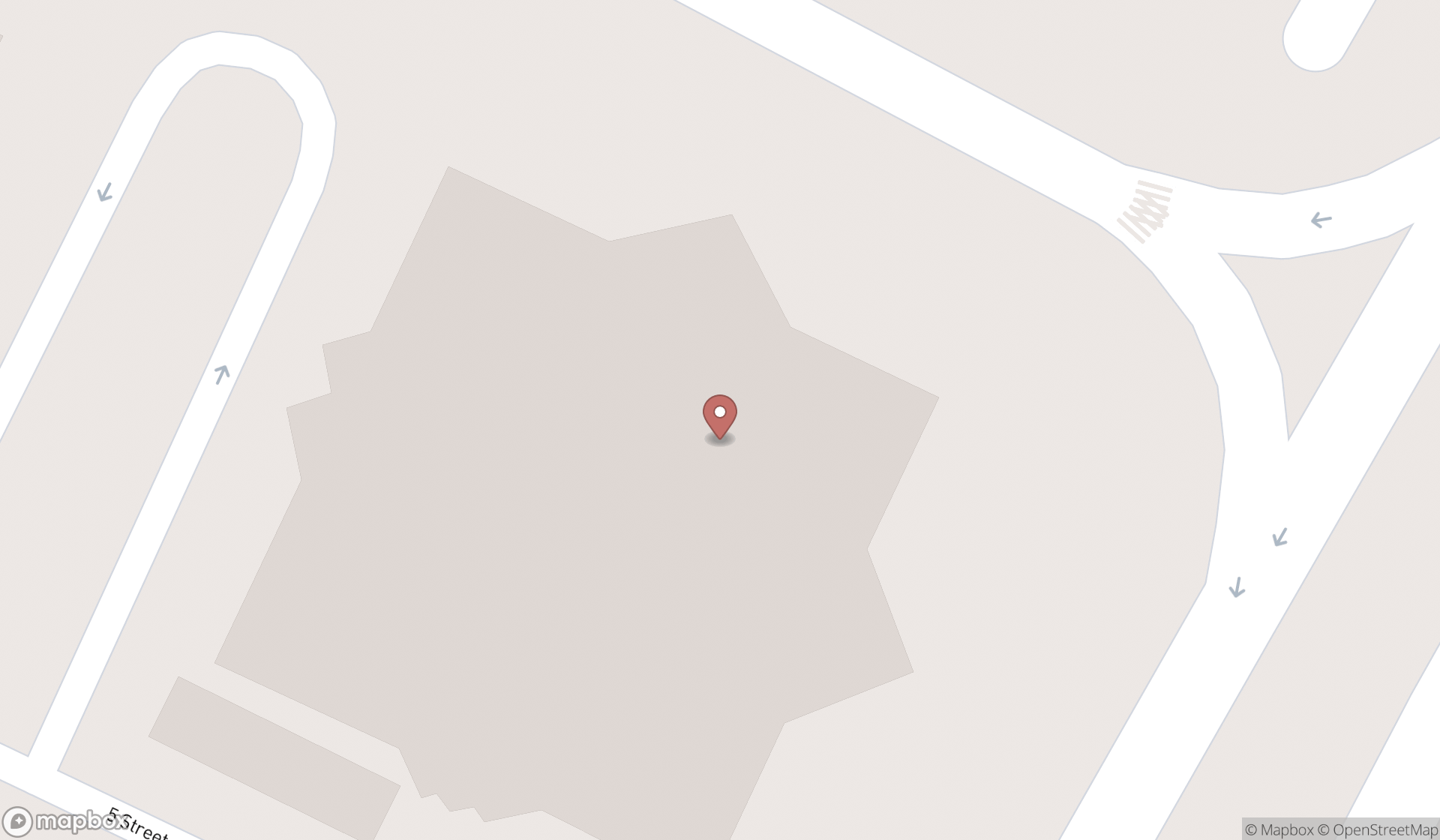 Map showing the search results in Dubai