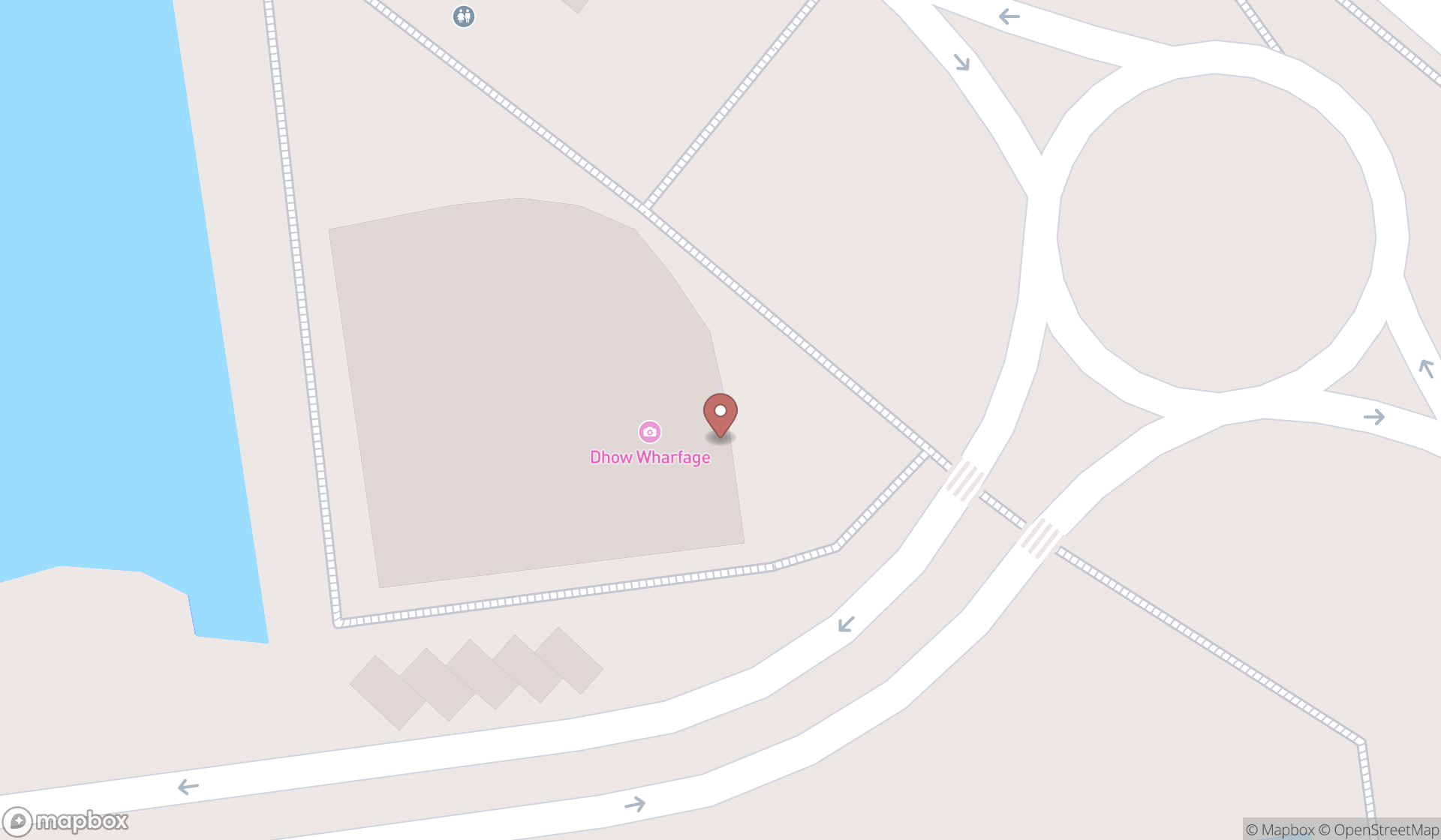 Map showing the search results in Dubai